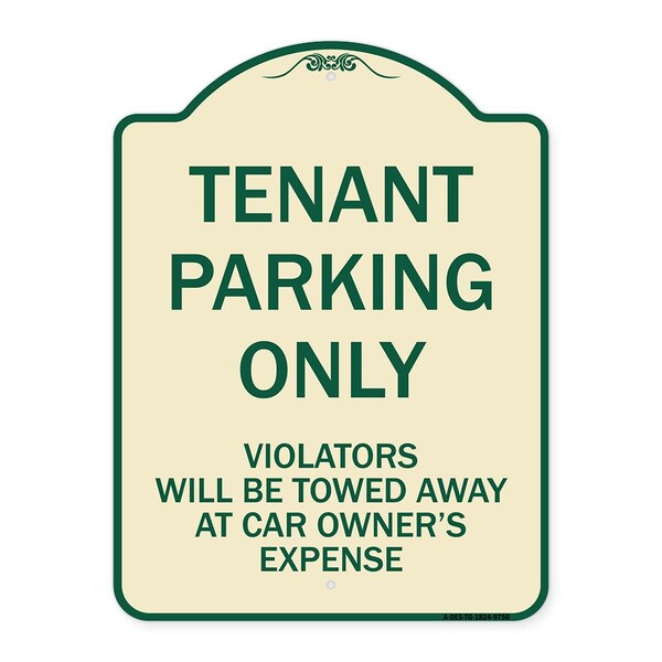 Designer Series-Tenant Parking Violators Will Be Towed Away Car Owner, 24" x 18", TG-1824-9750